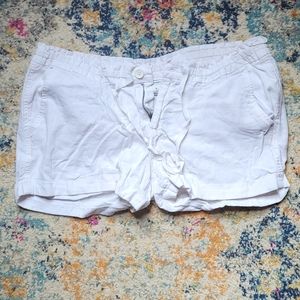 White Linen shorts